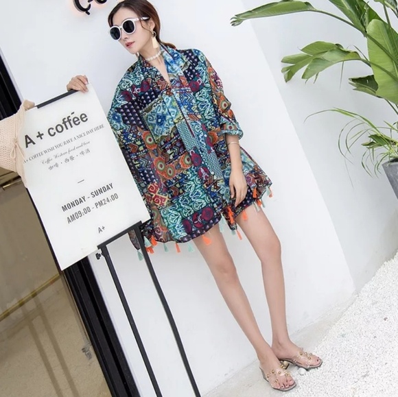 Large Scarf Cover Shawl Coverup - Picture 2 of 5